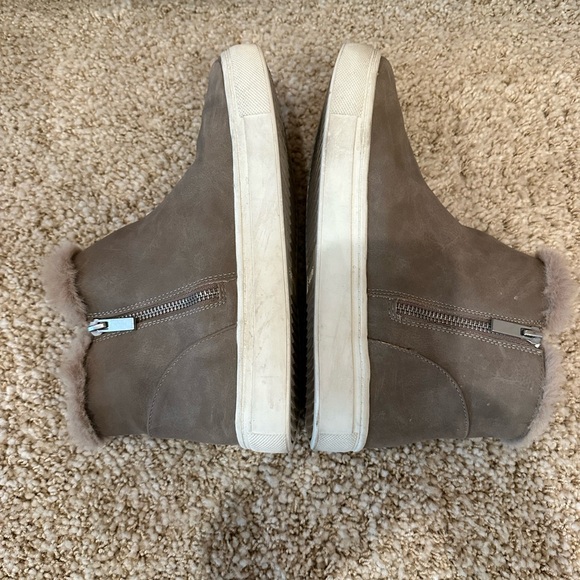 Espirit size 9 taupe booties with fur cuffs - Picture 2 of 7